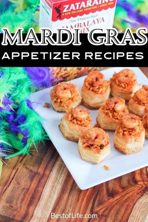 Whether you're celebrating in New Orleans or anywhere, Mardi Gras appetizer recipes are the perfect party recipes for Mardi Gras. Mardi Gras Party Recipes | Mardi Gras Food Ideas | Mardi Gras Recipes for a Crowd | Fat Tuesday Recipes | Fat Tuesday Party Ideas | Appetizers for Mardi Gras | Mardi Gras Finger Foods | Party Appetizers for a Crowd | Easy Party Recipes #mardigras #fattuesday via @thebestoflife Fat Tuesday Party Ideas, Mardi Gras Food Appetizers, Fat Tuesday Recipes, Mardi Gras Food Ideas, Easy Party Recipes, Mardi Gras Recipes Easy, Mardi Gras Appetizers, Fat Tuesday Food, Party Food Favorites