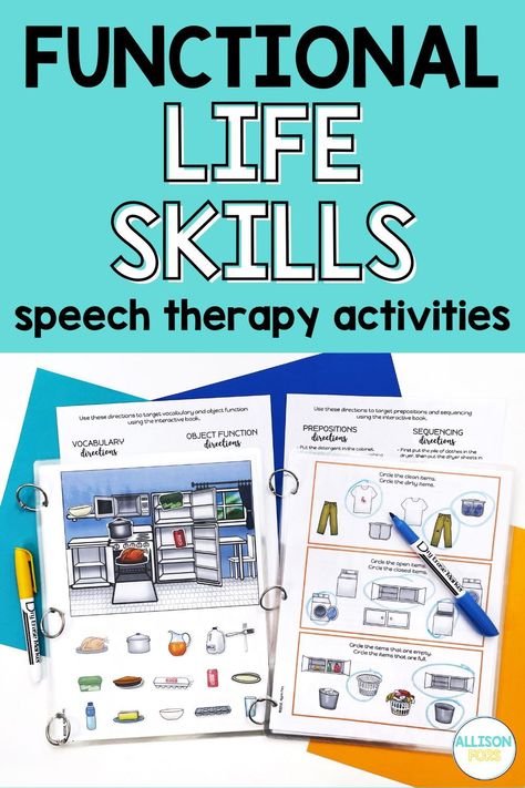 Functional Words Speech Therapy, Special Ed Life Skills Activities, Life Skills Speech Therapy Activities, Geriatric Speech Therapy Activities, High School Speech Therapy Activities, Aba Therapy Activities Printables Free, Adult Speech Therapy Activities, Aac Activities Speech Therapy, Life Skills Activities For Special Needs