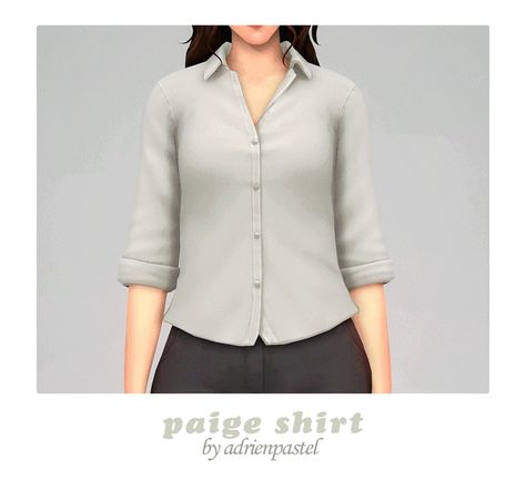 Sims 4 Button Up Shirt Female, Sims 4 Mm Cc, Sims 4 Mm, The Sims 4 Download, Sims 4 Cc Packs, Sims4 Cc, Female Clothing, Sims 4 Cas, Sims 4 Game