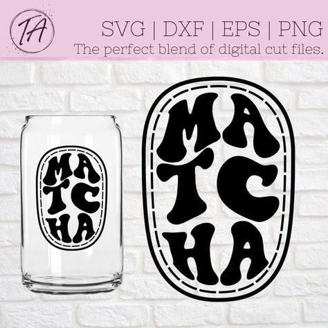 Libbey Cup Ideas, Matcha Png, Cricut Glasses, Tea Svg, Libbey Glass Svg, Printing Idea, Cricut Projects Easy, Cute Svg, Product Sale