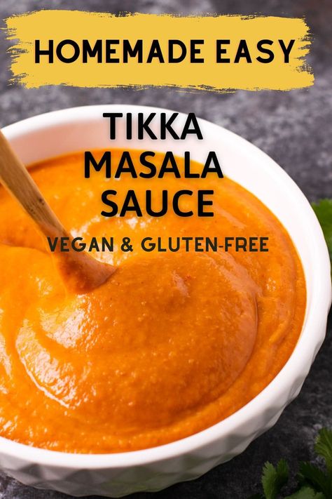 This Indian Tikka Masala Sauce is so easy to make at home in an Instant Pot or on a stove-top. Freezes well, vegan & gluten-free. #Indiancurrysauce #currysauce #Tikkamasala Tika Masala Sauce Recipe, Tika Masala Recipe Easy, Canning Tikka Masala Sauce, Tikka Sauce Recipe, Easy Tikka Masala Sauce, Tiki Masala Sauce, Vegan Tikka Masala Recipe, Homemade Tikka Masala Sauce, Tikka Masala Sauce Recipe Easy