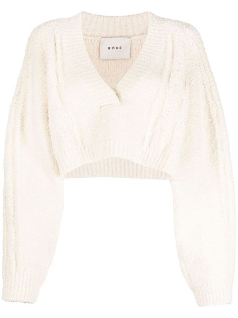 Róhe Textured Deep V-neck Jumper - Farfetch