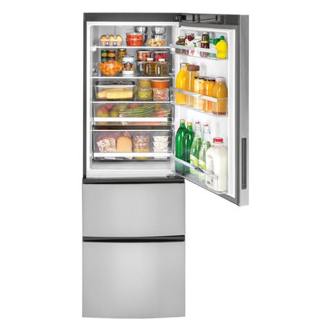 Best Appliances for Small Spaces | Family Handyman Fridge Top, Counter Depth Refrigerator, Bottom Freezer Refrigerator, Shelf System, Stainless Steel Refrigerator, Counter Depth, Best Appliances, Bottom Freezer, Small Space Storage