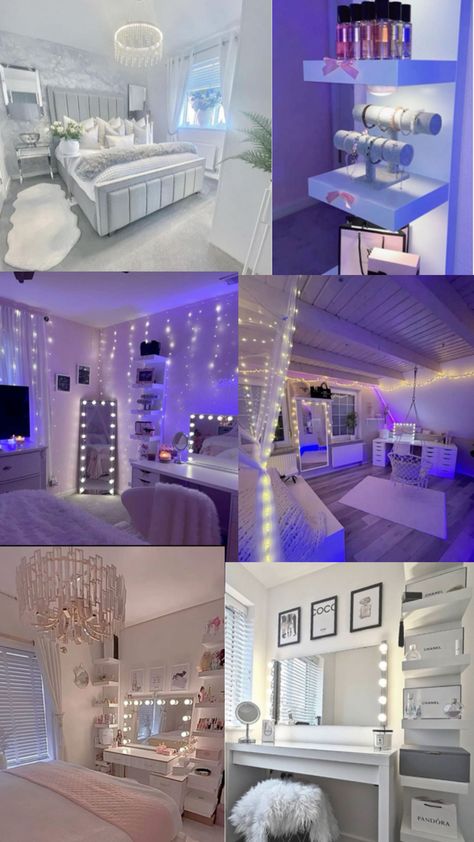 Room Ideas Aesthetic Pictures, Chav Room Girl, Chav Bed, Astetic Rooms For Teens, Chav Bedroom Inspirations, Large Room Decorating Ideas, Glam Room Aesthetic, Chav Bedroom, Teenager Bedroom Design