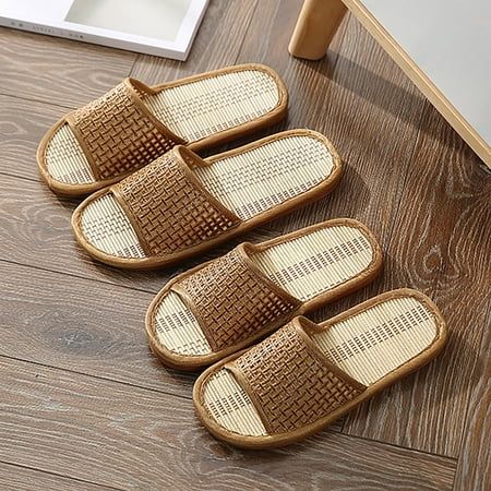 House Slippers for Women Slipper Straw Rattan Flip Flops Household Slip Bath Spa Sandal Slippers For Women Men Toe Style:Round Toe Sole Material:PVC Heel High Style:Flat Closing Method:Slip on Upper Material:Rattan grass Shoes Heel High:1cm/0.4" Platform Heigh:1cm/0.4" Package:1 pair of shoes NOTE:The Size will be smaller due to concave design , We suggest you select the appropriate size according to your foot length. different computers display colors differently,the color of the actual Item Ma Orthotic Flip Flops, Comfy Flip Flops, Airbnb Decor, Sandal Slippers, Shower Slippers, Shower Shoes, Garden Clogs, Slippers For Women, Bath Spa