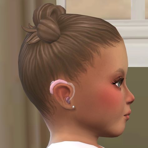 BGC Infant Hearing Aids - The Sims 4 Create a Sim - CurseForge Sims 4 Cc Braces, 4 Family, Sims 4 Family, Baby Earrings, Best Mods, Sims 4 Cas, Hearing Aids, Head Accessories, The Sims 4