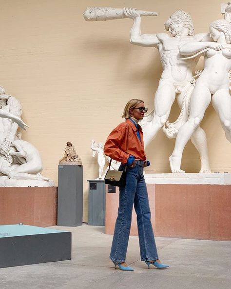 Hanna Stefansson on Instagram: “Rudolph Tegners Museum ⛲️ Photo by @alicej.se” Hanna Stefansson, Color Trends, Instagram Feed, Briefs, Mom Jeans, Trench Coat, Fashion Inspo, Street Style, Statue