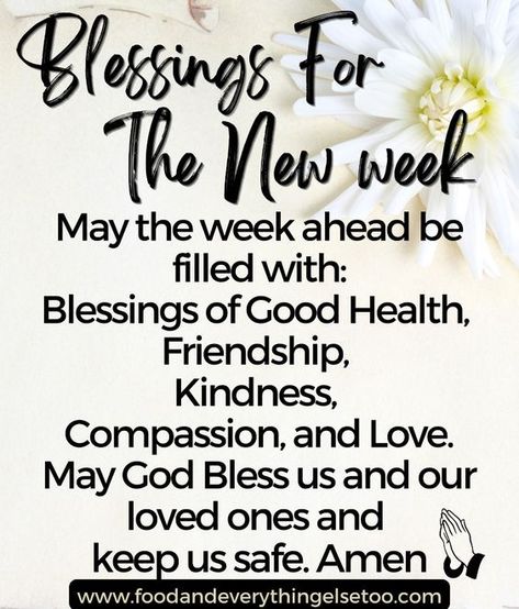 Happy New Week Blessings, Blessing For The New Week, Week Blessings Quotes I Pray, Bless Week Quotes, Positive Quotes For A New Week, Blessed New Week Good Morning, Blessing For A New Week, Blessed New Week Quotes, New Month New Week Quotes