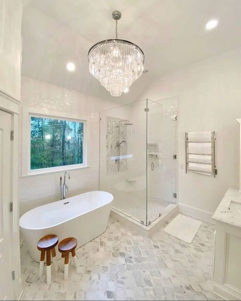 32 Tub Next to Shower Ideas for a Functional Bathroom Tub Next To Shower Ideas, White Subway Tile Shower, Mosaic Shower Tile, Half Wall Shower, Tile Shower Niche, Grey Mosaic Tiles, White Tile Shower, Yellow Shower Curtains, Standing Tub