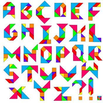 Tangram Letters, Tangram Alphabet, Tangram Printable, Letters Styles, Tangram Activities, Pattern Block Templates, Tangram Patterns, Stall Decorations, Similar Triangles