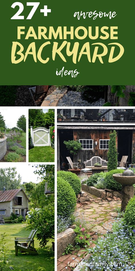 27  Awesome Farmhouse Backyard Landscaping Ideas & Designs In 2020 Farm Front Yard, Farmhouse Backyard Landscaping, Country Yard Landscaping, Acreage Landscaping Ideas, Acreage Landscaping, Mosaic Walkway, Rustic Decor Ideas, Farmhouse Backyard, Mailbox Landscaping