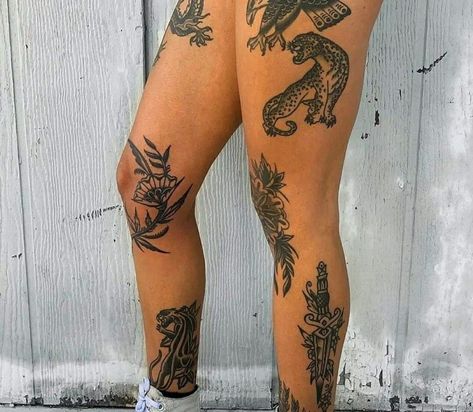 Infected Tattoo, Old School Tattoos, Leg Tattoos Women, Knee Tattoo, Lip Tattoos, Discreet Tattoos, Dope Tattoos, Tattoo Designs For Women, Old School Tattoo