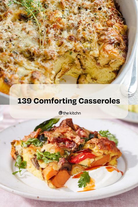 A roundup of every kind of casserole — including the best savory and sweet breakfast casseroles, cheesy pasta bakes, meaty dinner casseroles, vegetable side dish casseroles, ones made in the slower cooker, and more. Fancy Casserole Recipes, Crazy Good Casserole Recipe, Pumpkin Casserole Dish, Prepare Ahead Casserole Dinners, Side Dish Casseroles, Beefed Up Biscuit Casserole, Venison Casserole, Sweet Breakfast Casserole, Recipes For The Family