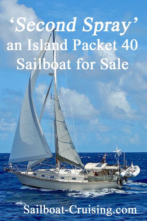 An Island Packet 40 sailboat under full sail in the Caribbean Sea Island Packet Sailboats, Used Sailboats For Sale, Sailboat Cruises, Used Sailboats, Sailboat Yacht, Sailboats For Sale, Sailboats, Rock Painting, Sailing Ships