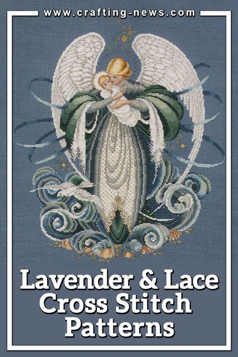 16 Lavender and Lace Cross Stitch Patterns