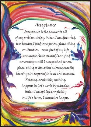 aa acceptance prayer | Heartful Art Online: Acceptance poster (sm) - AA Alanon Quotes, Acceptance Prayer, Inspirational Quotes About Success, Soul Searching, Special Words, Inspirational Artwork, Change Is Good, Inspiring Quotes About Life, Live Casino