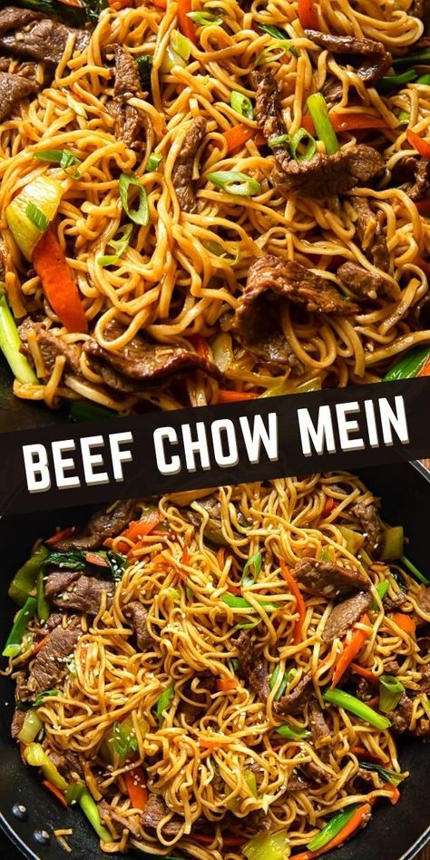 Beef Chow Mein Recipe, Chow Mein Sauce, Stir Fry With Vegetables, Chinese Beef Recipes, Beef Noodle Stir Fry, Beef Chow Mein, Noodle Stir Fry, Homemade Chinese Food, Chow Mein Recipe