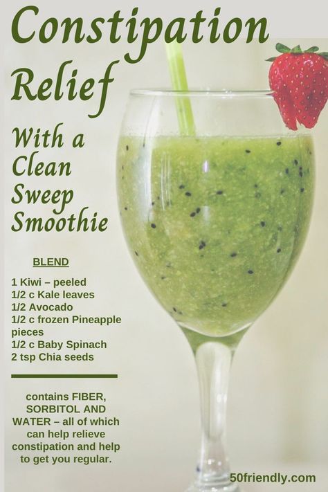 Healthy Juice Drinks, Smoothie Recipes Healthy Breakfast, Constipation Relief, Smoothie Drink Recipes, Relieve Constipation, Clean Sweep, Healthy Drinks Smoothies, Healthy Juice Recipes, Cleanse Recipes