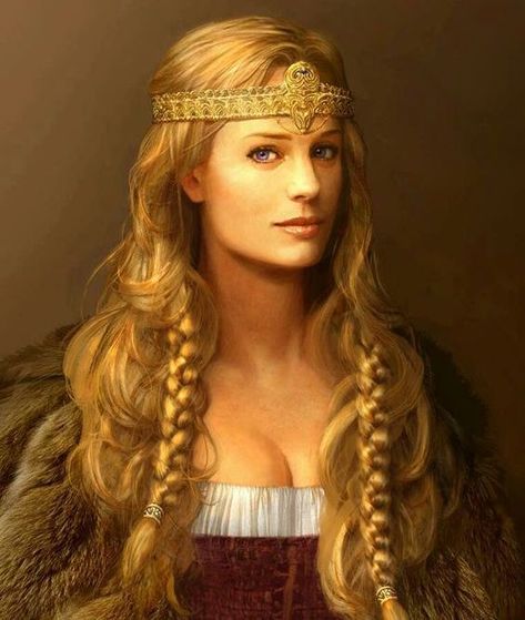 Viking Queen, Art Viking, Norse Goddess, Viking Women, Viking Woman, Viking History, Viking Style, Long Blonde, Arte Fantasy