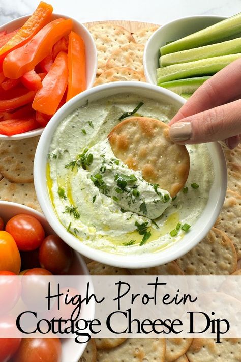 Cottage Cheese Dip, Cottage Cheese Recipes Healthy, Cottage Cheese Dips, Colorful Carrots, Queso Cottage, Cottage Cheese Recipes, Think Food, Cheese Dip, High Protein Snacks