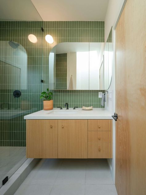 Photo 73 of 53303 in Photos - Dwell Terrazzo Countertop, Concrete Collaborative, Cement Tile Floor, White Oak Kitchen, Building An Addition, Garage Renovation, Frosted Glass Door, Ipe Wood, Photo Tiles