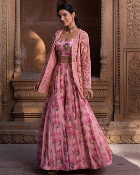 Label Anushree, Net Jacket, Coord Set, Statement Jacket, Indian Clothing, Custom Bridal, Pink Jacket, Custom Shorts, Embroidered Jacket