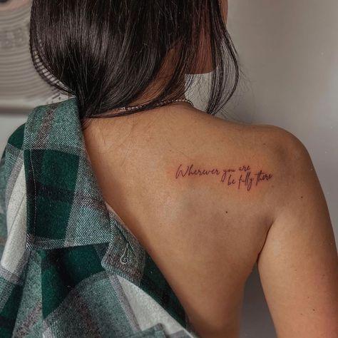 Life Related Tattoos, Living Tattoo Ideas, Live To The Fullest Tattoo, Live Your Life To The Fullest Tattoo, Live Life To The Fullest Quotes Tattoo, Living Life To The Fullest Tattoo, You Live You Learn Tattoo, Script Shoulder Tattoo, Give It Time Tattoo