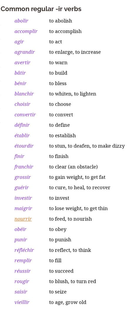 Regular Ir Verbs French, Ir Verbs French, French Verbs List, Learning French Notes, Verbs In French, Common French Phrases, French Notes, French Study, French Language Basics