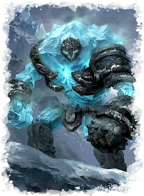 Ice Elemental, Ice Armor, Virtual Tabletop, Dungeons And Dragons 5e, Dnd Monsters, Fantasy Warrior, Monster Art, Creature Concept, Fantasy Artwork