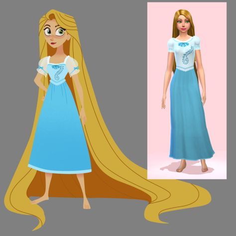 A Sims Loving Teacher — Tangled the Series: Rapunzel’s Blue Nightgown!!  ... Rapunzel Outfit, Blue Nightgown, Tangled The Series, Rapunzel Dress, Jessie Toy Story, Sea Dress, Disney Princess Fashion, Sims 4 Game Mods, Sims 4 Dresses