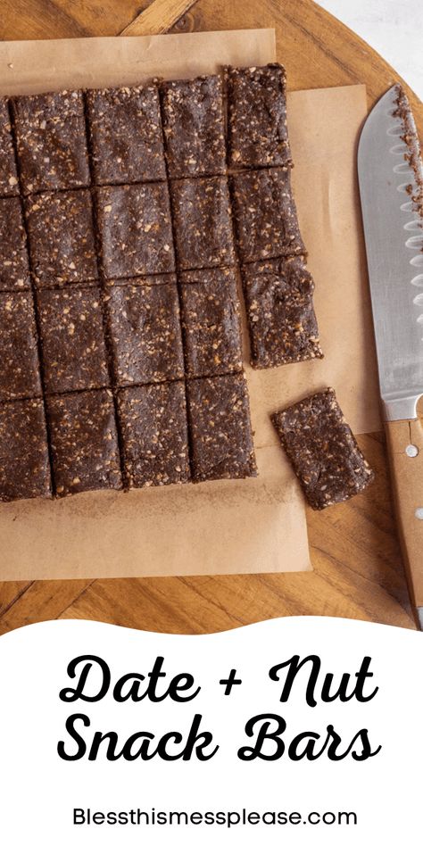 These Easy Homemade Snack Bars are healthy and taste amazing! They taste like Almond Joy bars and are perfect for school lunches or afternoon snacking. #snackbars #snacks Diy Date Bars Healthy Snacks, Date And Nuts Bar, Homemade Date Bars, Healthy Nut Bars Recipe, Nut Bars Homemade Healthy, Date Bars Healthy, Healthy Snack Bar Recipes, Homemade Snack Bars, Flap Jacks