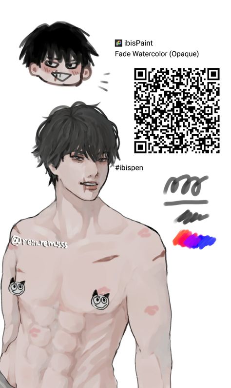 ⚠️ Don't repost the art⚠ App: ️ ibispaint X Toji Fushiguro Fanart, Fushiguro Fanart, Code Brush, Brush Codes, Ibis Brushes, Paint Brush Drawing, Brush Code, Art App, Learn To Sketch