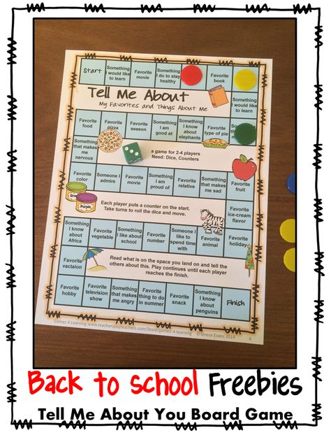 Get To Know You Board Game, Back To School Games, Freebies Printable, Back To School Board, Get To Know You Activities, Healthy Book, First Day Activities, Elementary Counseling, Classroom Organisation