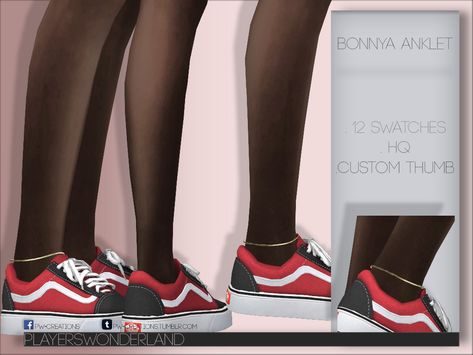 Vans Cc Sims 4, Sims 4 Men Cc Shoes, Sims 4 Vans Cc, Sims 4 Anklet, Sims 4 Cc Tsr, Ts4 Shoes, Female Bracelets, 4 Piercings, Sims 4 Piercings