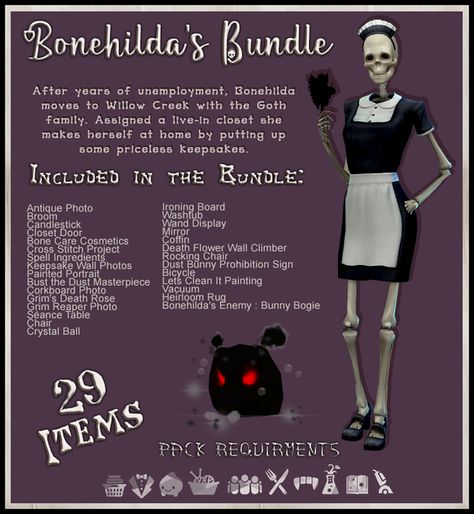 Bonehilda Bundle | Crybaby's CC Sims 4 Infant Occult Cc, Sims 4 Paranormal Stuff Cc, Sims 4 Cc Grim Reaper, Bonehilda Sims, Sims 4 Reaper Cc, Vampire Mods Sims 4, Sims 4 Grim Reaper Cc, Sims 4 Skeleton, Alt Sims