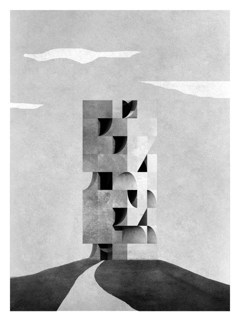 Dancing Corners 2015  Noam Saragosti Brutalism Architecture, Architecture Collage, Architecture Graphics, Brutalist Architecture, 3d Modelle, Architecture Rendering, Diagram Architecture, Architectural Drawings, Architecture Illustration