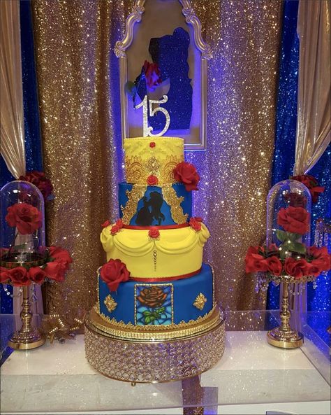 Beauty And The Beast Cake Birthdays, Beauty And The Beast Quince, Beauty And The Beast Cake, Beauty And The Beast Wedding Theme, Beauty And Beast Birthday, Sweet 15 Party Ideas Quinceanera, Sweet 15 Party Ideas, Quince Themes, Beauty And Beast Wedding