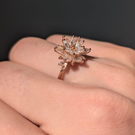 Lotus Flower Wedding Ring, Lotus Flower Engagement Ring, Engagement Unique, Lotus Flower Ring, Lotus Ring, Marriage Ring, Flower Engagement Ring, Unique Flower, Unique Flowers