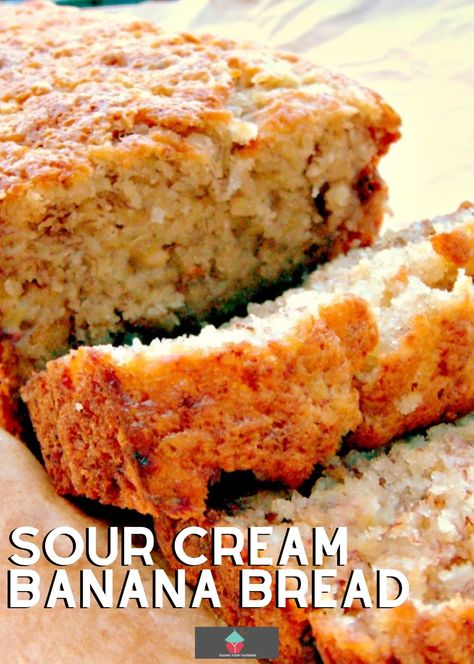 Banana Bread With Sour Cream, Recipes Using Sour Cream, Desserts Banana, Desert Bars, Super Moist Banana Bread, Banana Pecan Bread, Sour Cream Banana Bread, Recipes Using Bananas, 5 Cake