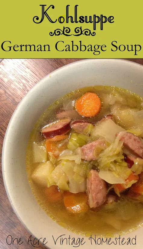 German Cabbage Soup Recipe, German Cabbage, Cabbage Soup Crockpot, Cabbage Soup Diet Plan, Soup Cabbage, German Food Authentic, Winter Soup, Cabbage Soup Diet, Recipes Soup