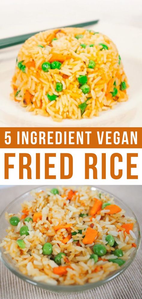 Egg Free Fried Rice, Vegan Vegetable Fried Rice, Vegan Veggie Fried Rice, Daniel Fast Fried Rice, Easy Vegan Fried Rice, Vegan Hibachi Fried Rice, Easy Vegan Rice Dishes, No Egg Fried Rice, Rice Recipes Without Meat