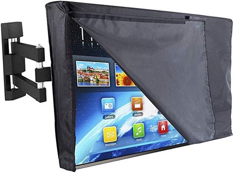 Amazon.com: Outdoor TV Cover 42" - Now with Front Flap - The Weatherproof and Dust-Proof Material with Free Microfiber Cloth. Protect Your TV Now: Electronics Outdoor Tv Cover, Patio Tv, Outdoor Tv Enclosure, Tv Enclosure, Outdoor Tv Covers, Lcd Television, Tv Wall Mount Bracket, Tv Covers, Tv Display