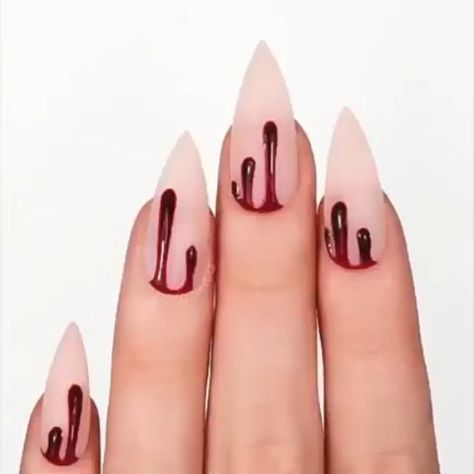 1 or 2?💓 Follow for mor Halloween Apartment, Halloween Nails Diy, Nails Yellow, Stiletto Nail Art, Nail Art Videos, Red Nail, Halloween Nail Designs, Halloween Nail Art, Simple Nail Designs