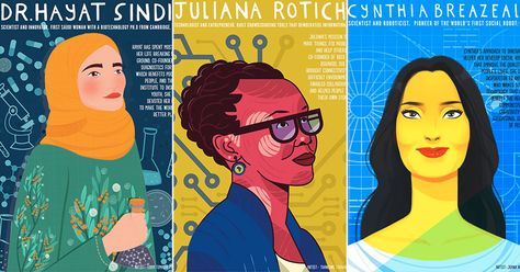 Eight downloadable posters celebrating women of STEM perfect for displaying in kids' rooms and classrooms! Science And Technology Poster, Women Role Models, Technology Poster, Women In Technology, Women In Science, Mighty Girl, Free Posters, Technology Posters, Celebrating Women