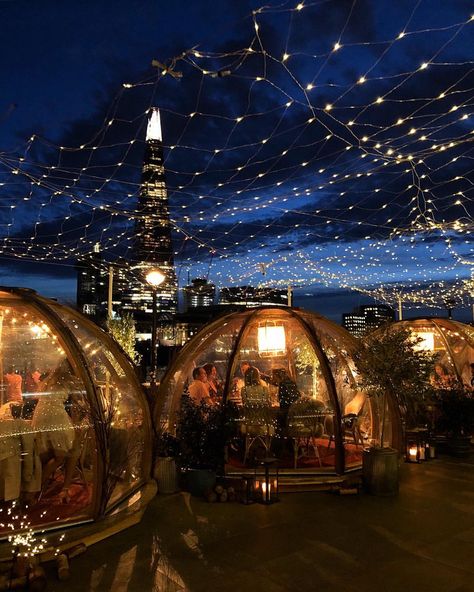 As the day gets shorter, the igloos on the riverside are back - they kind of look like little pumpkins don’t they? At Coppa Club. Note: Expect a bit of a bumping and barging for a selfie on the weekends. If you want to catch the shot with the Shard behind the igloos like this one, stand close to the entrance under the arch. To catch the Tower Bridge instead, stand on the opposite side in the far end of the igloos. . . . . . #thisislondon #igotlondonskills #timeoutlondon #prettycitylondon #... Coppa Club, Winter Lodge, Glamping Resorts, The Shard, Coffee Shop Design, Destination Voyage, Dream Trip, The Arch, The Shot