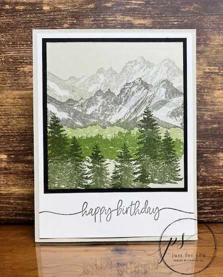 Mountain Birthday, Nature Card, Masculine Birthday Cards, Retirement Cards, Birthday Cards For Men, Birthday Cards Diy, Stamping Up Cards, The Grove, Male Cards