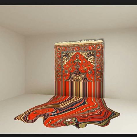 Melting rug Faig Ahmed, Wow Art, Sculpture Installation, Land Art, Andy Warhol, Contemporary Rugs, Art Plastique, Art And Architecture, Installation Art