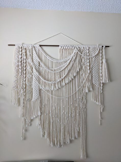 Yarn Sculpture, Macrame Panel, Macrame Installation, Large Boho Macrame Wall Hanging, Layered Macrame Wall Hanging, Macrame Driftwood, Macrame Wall Hanging Beach, Macrame Wall Hanging Ideas, Macra Weave Wall Hanging