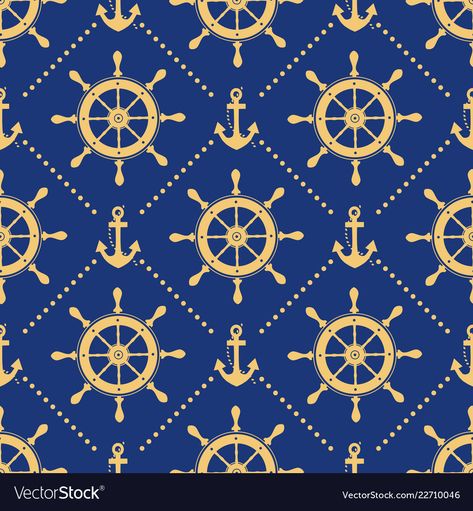 Nautical Iphone Wallpaper, Nautical Motifs, Nautical Background Wallpapers, Anchor Background, Sailor Illustration, Nautical Background, Printable Paper Patterns, Octopus Illustration, Navy Decor