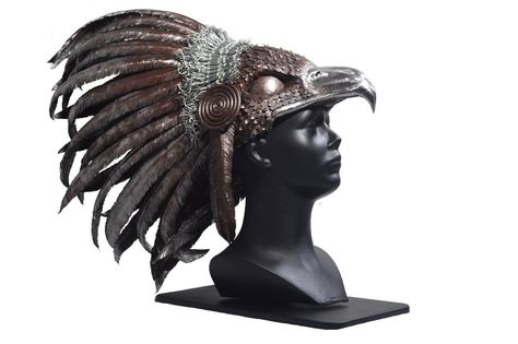 Aztec Headdress, Aztec Costume, Eagle Totem, Animal Mashups, Indian Legends, Feather Headpiece, Aztec Warrior, Indian Headdress, Eagle Feathers